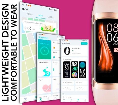 Smartband Damski RUBICON RNCF05 Rose Gold/Berry