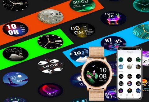 Smartwatch Damski Rubicon RNBE66 Black Super Slim