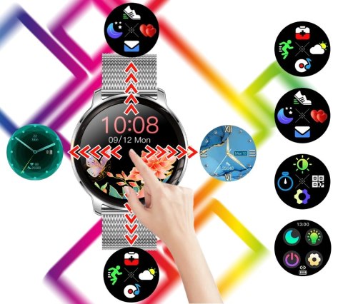 Smartwatch Damski Rubicon RNBE66 Silver Super Slim