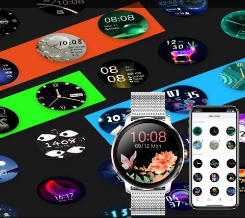 Smartwatch Damski Rubicon RNBE66 Silver Super Slim
