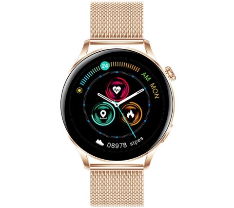 Smartwatch Damski Rubicon RNCE81 Rose Gold z Bransoletą Mesh
