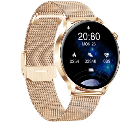 Smartwatch Damski Rubicon RNCE81 Rose Gold z Bransoletą Mesh