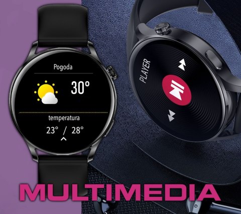 Smartwatch Damski Rubicon RNCE81 Rose Gold z Bransoletą Mesh