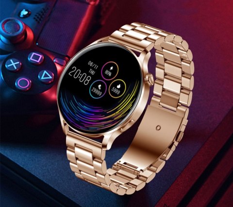 Smartwatch Damski Rubicon RNCE81 Rose Gold z Bransoletą Mesh