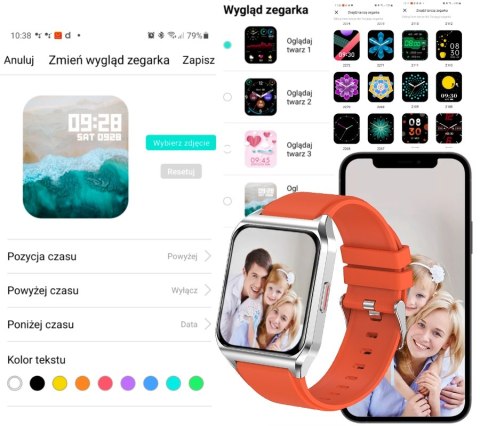 Smartwatch Rubicon RNCE89 Rose Gold z Funkcją Termometru