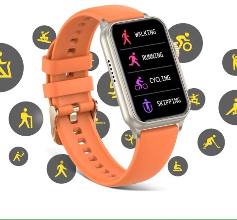 Smartwatch Damski Rubicon RNCF06 - Tytan/Orange