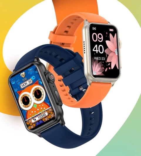 Smartwatch Damski Rubicon RNCF06 - Tytan/Orange