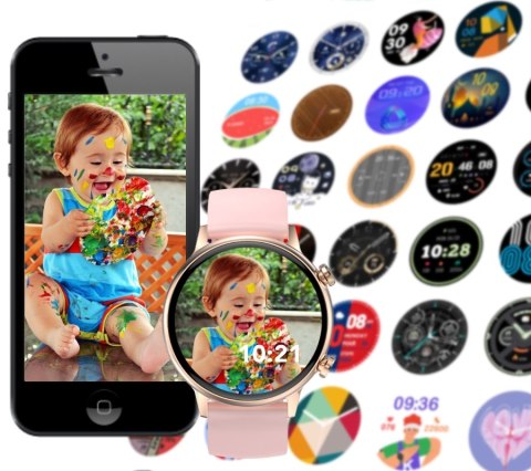 Smartwatch Damski Rubicon RNCF09 AMOLED - Rose Gold