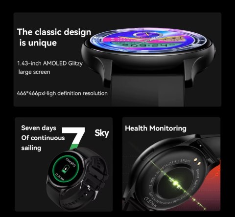 Smartwatch Damski Rubicon RNCF11 AMOLED Bluetooth Call Silver