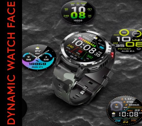 Smartwatch Męski Rubicon RNCF08 Black Moro