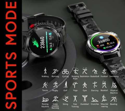 Smartwatch Męski Rubicon RNCF08 Black Moro