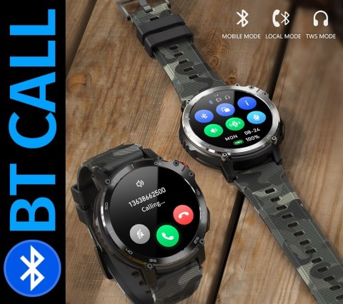 Smartwatch Męski Rubicon RNCF08 Black Moro