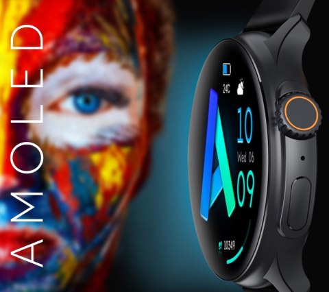 Smartwatch Męski Rubicon RNCF12 Tytan/Orange