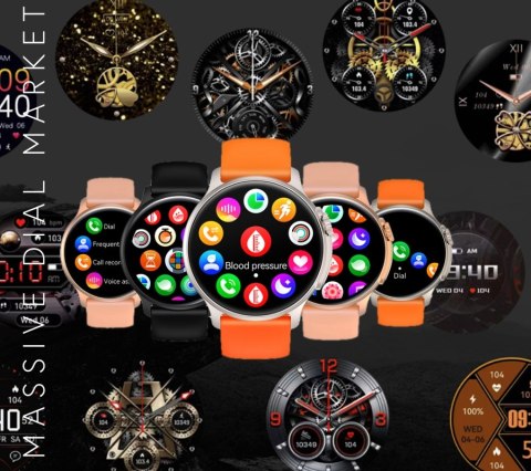 Smartwatch Męski Rubicon RNCF12 Tytan/Orange