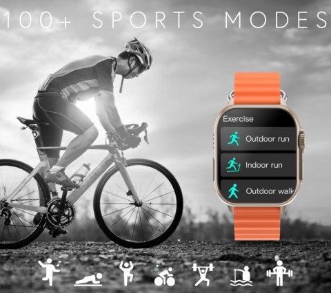 Smartwatch Męski Rubicon RNCF17 Tytan/Black Bluetooth Call