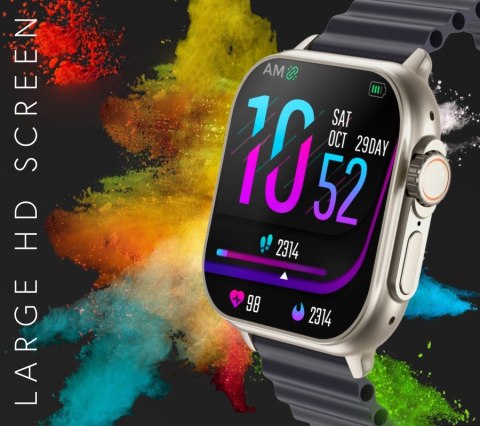 Smartwatch Męski Rubicon RNCF17 Tytan/Black Bluetooth Call