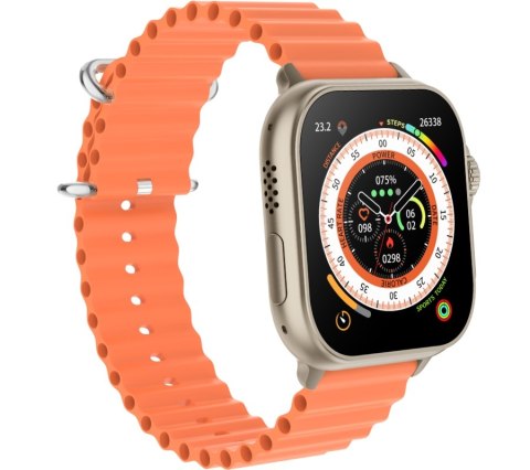 Smartwatch Męski Rubicon RNCF17 Tytan/Orange Bluetooth Call