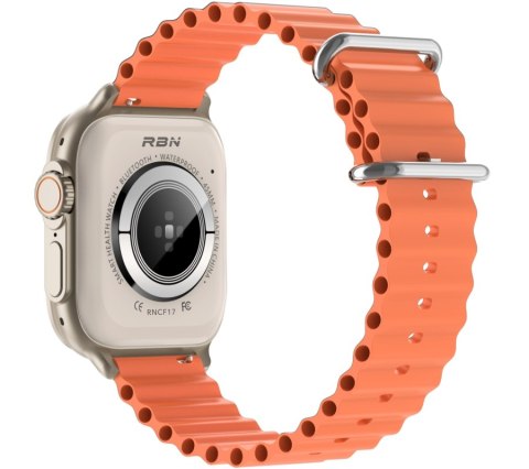 Smartwatch Męski Rubicon RNCF17 Tytan/Orange Bluetooth Call