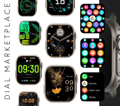Smartwatch Męski Rubicon RNCF17 Tytan/Orange Bluetooth Call