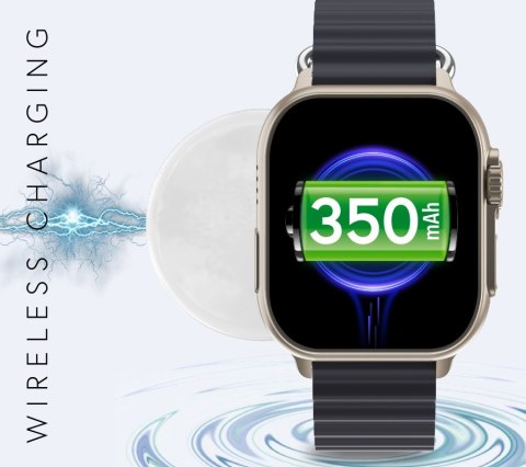 Smartwatch Męski Rubicon RNCF17 Tytan/Orange Bluetooth Call