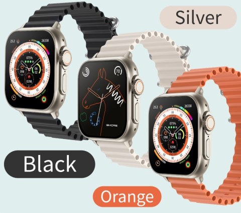 Smartwatch Męski Rubicon RNCF17 Tytan/Orange Bluetooth Call