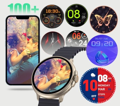 Smartwatch Rubicon RNCF15 Tytanowy Czarny