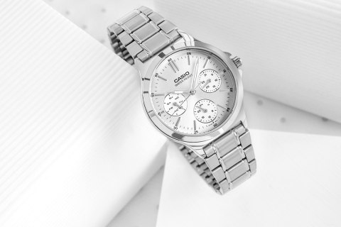 Zegarek Damski Casio LTP-V300D-7AUDF Stalowa Bransoleta