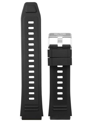 Silikonowy Pasek do Smartwatcha VELTORI VT110 22mm Czarny