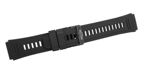 Silikonowy Pasek do Smartwatcha VELTORI VT120 22mm Czarny