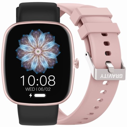 Smartwatch Damski Gravity GT18-1 Różowe Złoto + 2 Paski