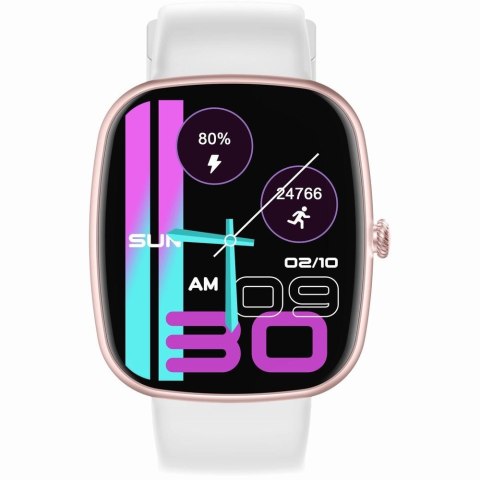 Smartwatch Damski Gravity GT18-2 Różowy + Dodatkowy Biały Pasek