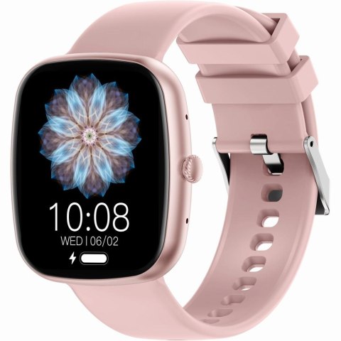 Smartwatch Damski Gravity GT18-2 Różowy + Dodatkowy Biały Pasek