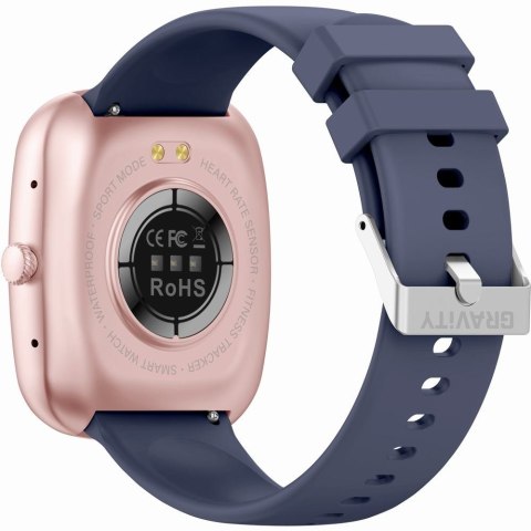 Smartwatch Damski Gravity GT18-3 Różowy + Granatowy Pasek