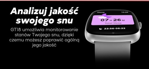 Smartwatch Damski Gravity GT18-3 Różowy + Granatowy Pasek