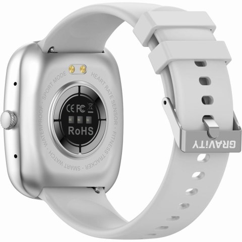Smartwatch Damski Gravity GT18-5 Srebrny + Szary Pasek