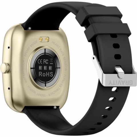 Smartwatch damski Gravity GT18-7 beżowy + dodatkowy czarny pasek