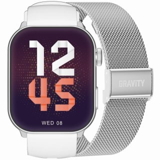 Smartwatch damski Gravity GT28-10 srebrny + pasek i bransoleta