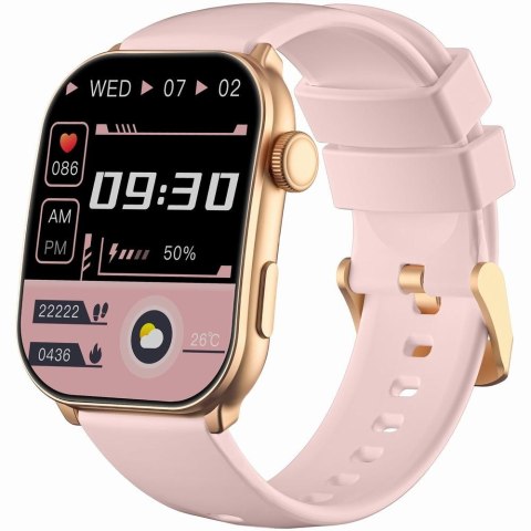 Smartwatch damski Gravity GT28-6 różowy + pasek i bransoleta