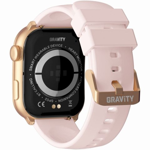 Smartwatch damski Gravity GT28-6 różowy + pasek i bransoleta