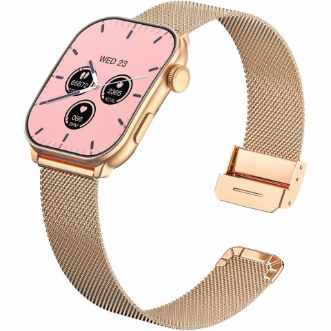 Smartwatch Damski Gravity GT28-8 Różowe Złoto + Bransoleta