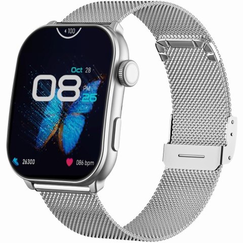Smartwatch Damski Gravity GT28-9 Czarno-Srebrny + Bransoleta