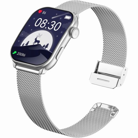 Smartwatch Damski Gravity GT28-9 Czarno-Srebrny + Bransoleta