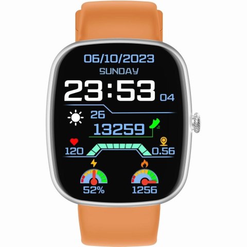 Smartwatch Męski GRAVITY GT18-4 Srebrny z dwoma paskami