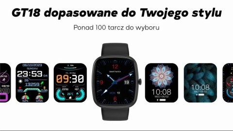 Smartwatch Męski GRAVITY GT18-4 Srebrny z dwoma paskami