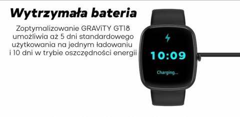 Smartwatch Męski GRAVITY GT18-4 Srebrny z dwoma paskami