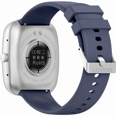 Smartwatch Męski GRAVITY GT18-6 Srebrny z dwoma paskami
