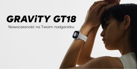 Smartwatch Męski GRAVITY GT18-6 Srebrny z dwoma paskami