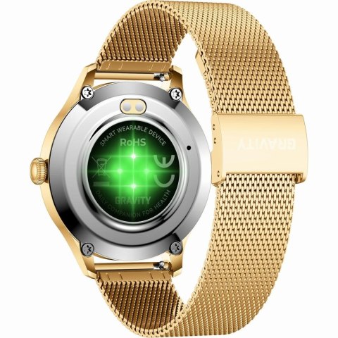 Smartwatch Gravity GT25-2 PRO Biało-Złoty 2 paski