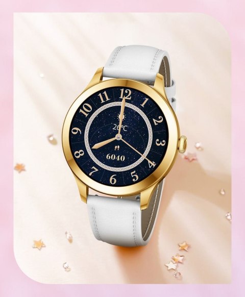 Smartwatch Gravity GT25-2 PRO Biało-Złoty 2 paski