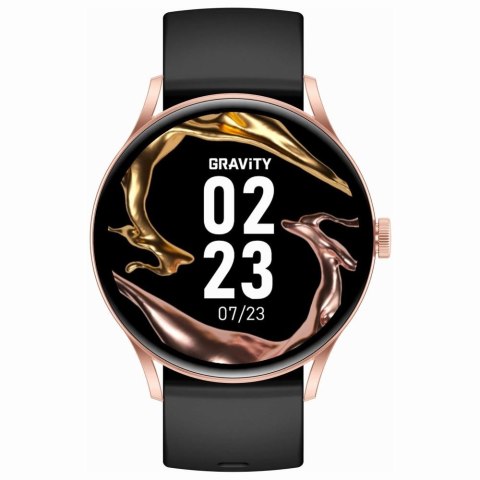 Smartwatch Gravity GT2-2 PRO Czarno-Różowy z Bluetooth